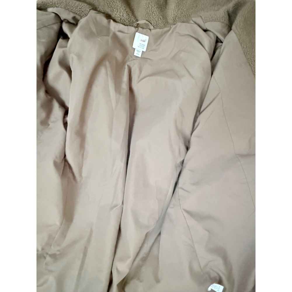 J. Jill Heritage Tumbled Cord Coat Tan Brown Corduroy Sherpa Lined Size‎ Large P - Picture 10 of 12